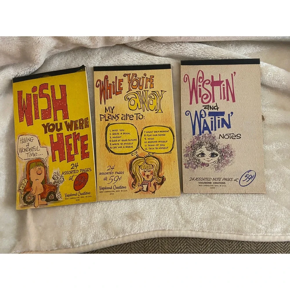 Vintage Notepads Set Of 3